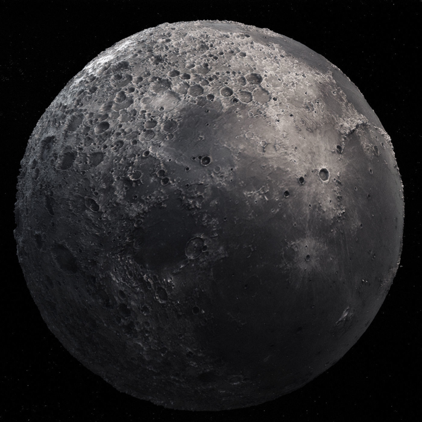 Moon High Poly 3D model_5