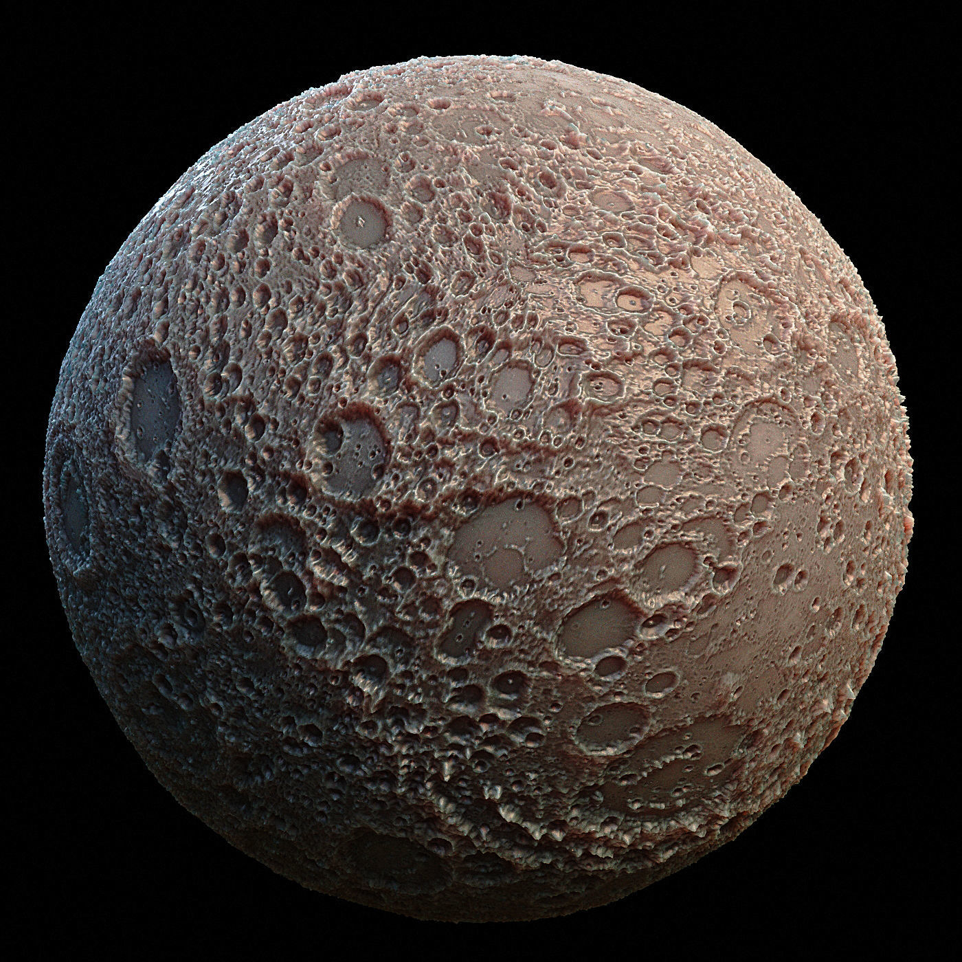 Moon High Poly 3D model_4