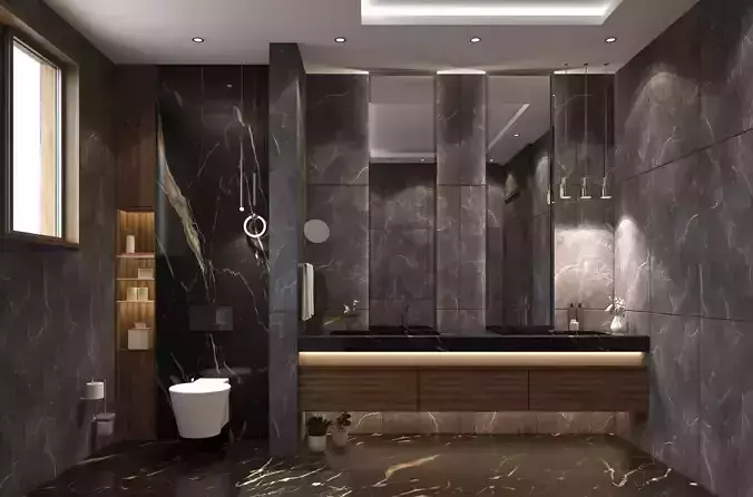 Modern Bathroom scene