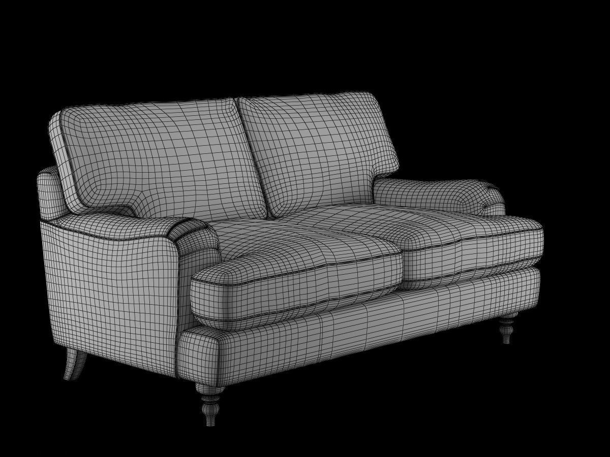 Realistic Sofa Collection Arm Chair and Two Seat Sofa 3D model 3D model_10
