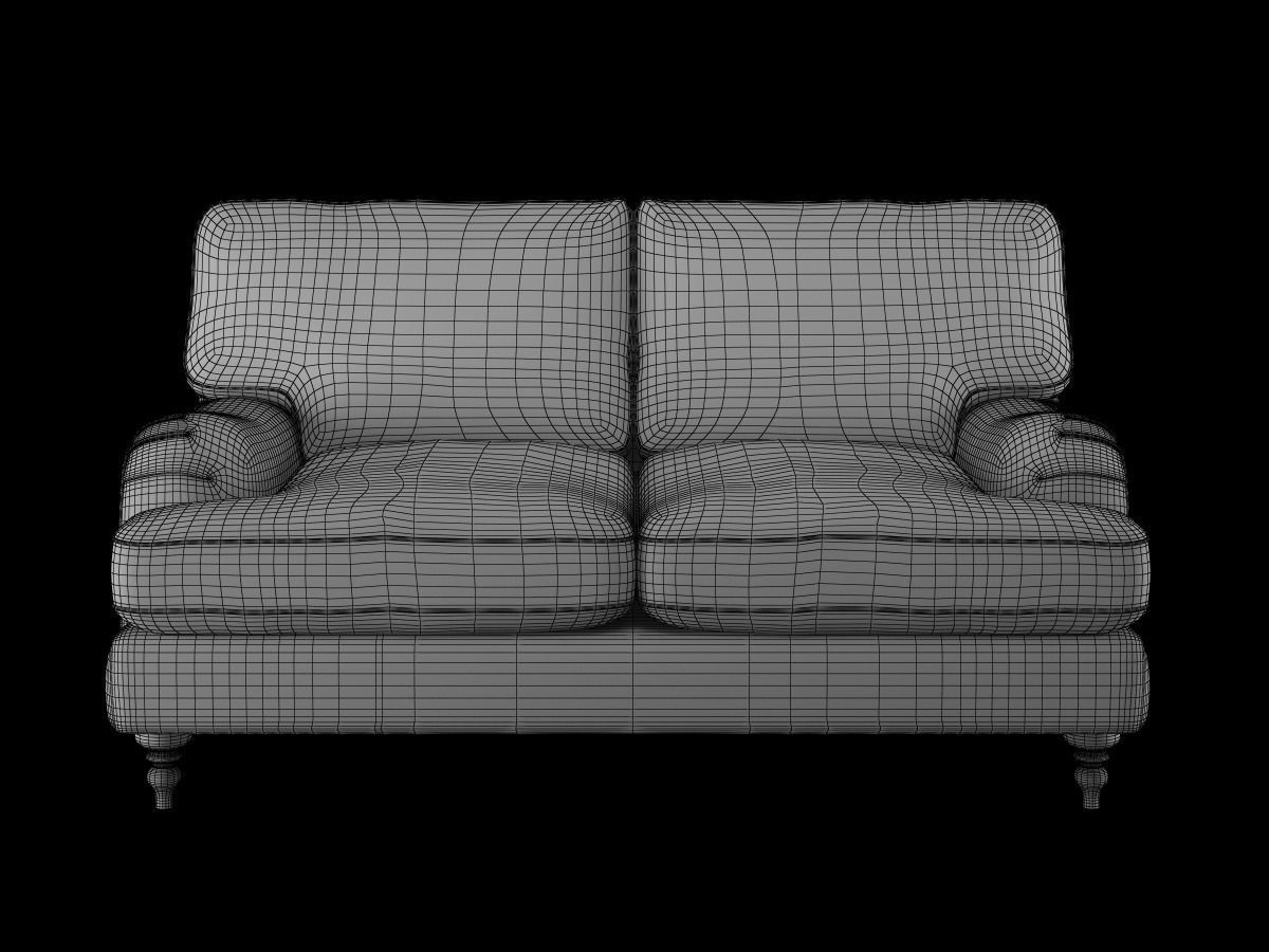 Realistic Sofa Collection Arm Chair and Two Seat Sofa 3D model 3D model_9