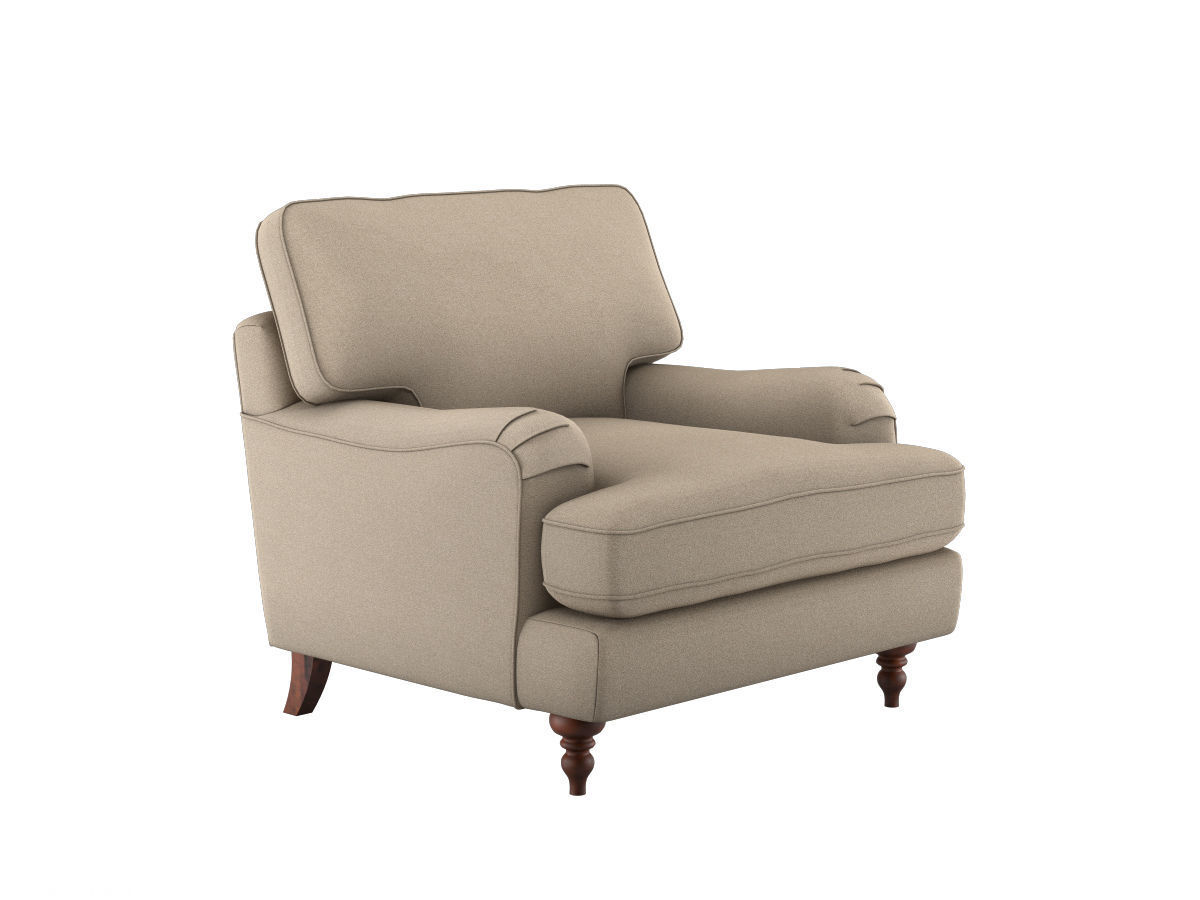 Realistic Sofa Collection Arm Chair and Two Seat Sofa 3D model 3D model_5