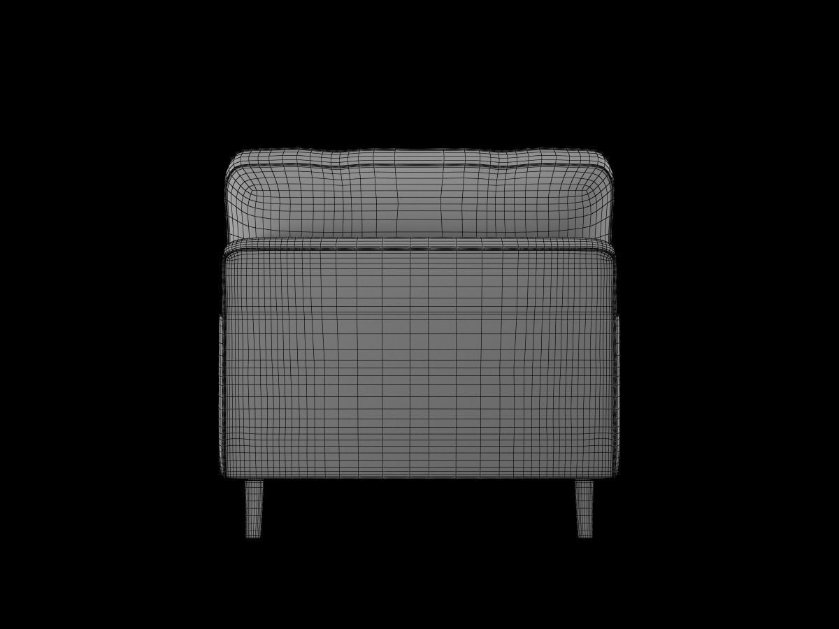 Realistic Sofa Collection Arm Chair and Two Seat Sofa 3D model 3D model_13
