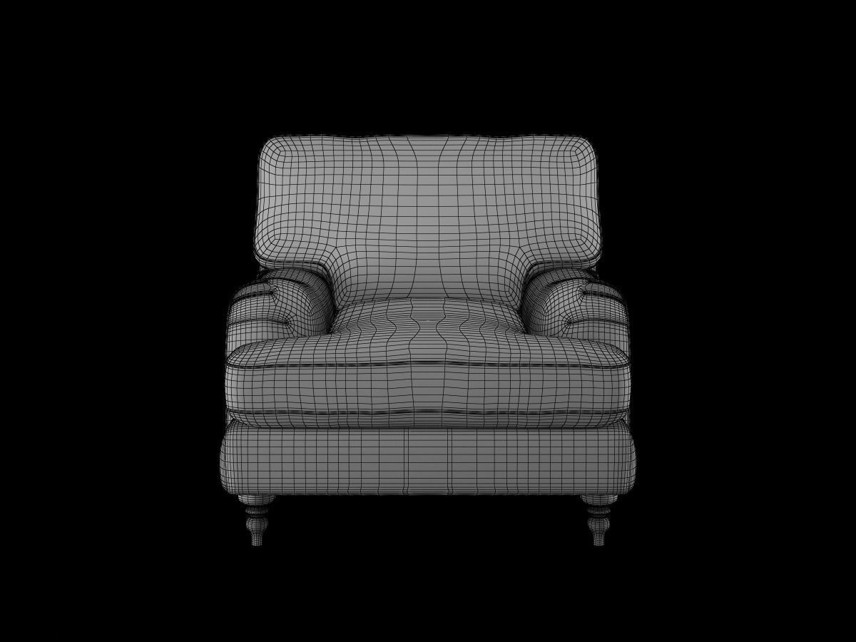 Realistic Sofa Collection Arm Chair and Two Seat Sofa 3D model 3D model_15