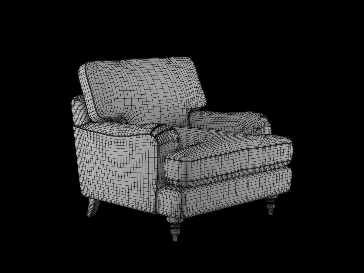 Realistic Sofa Collection Arm Chair and Two Seat Sofa 3D model 3D model_8