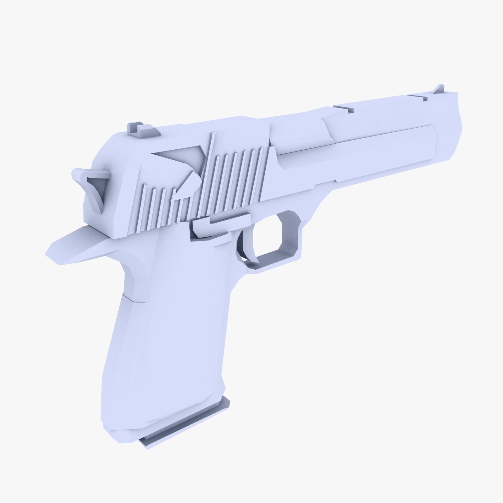 Desert Eagle low poly Low-poly 3D model_3