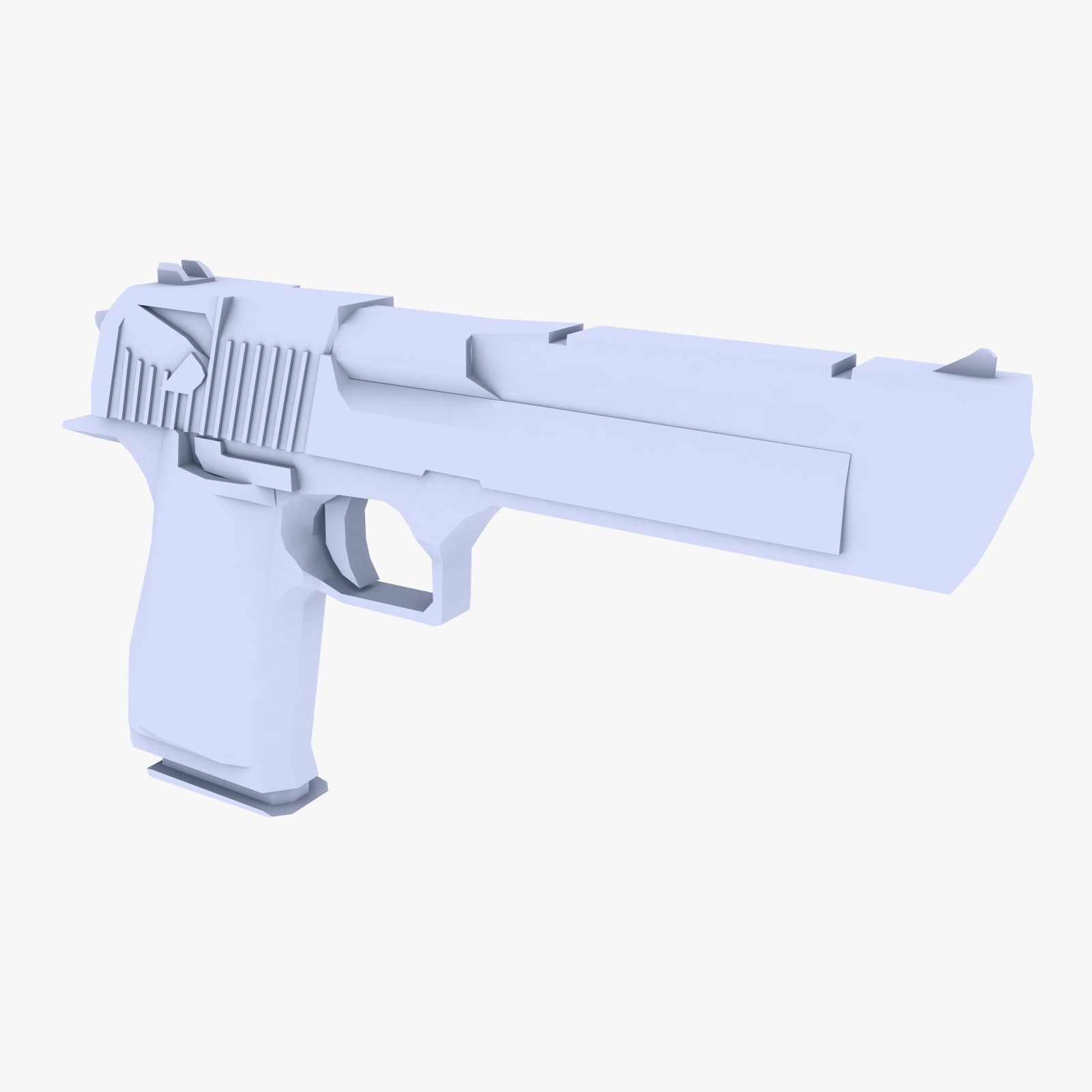 Desert Eagle low poly Low-poly 3D model_0