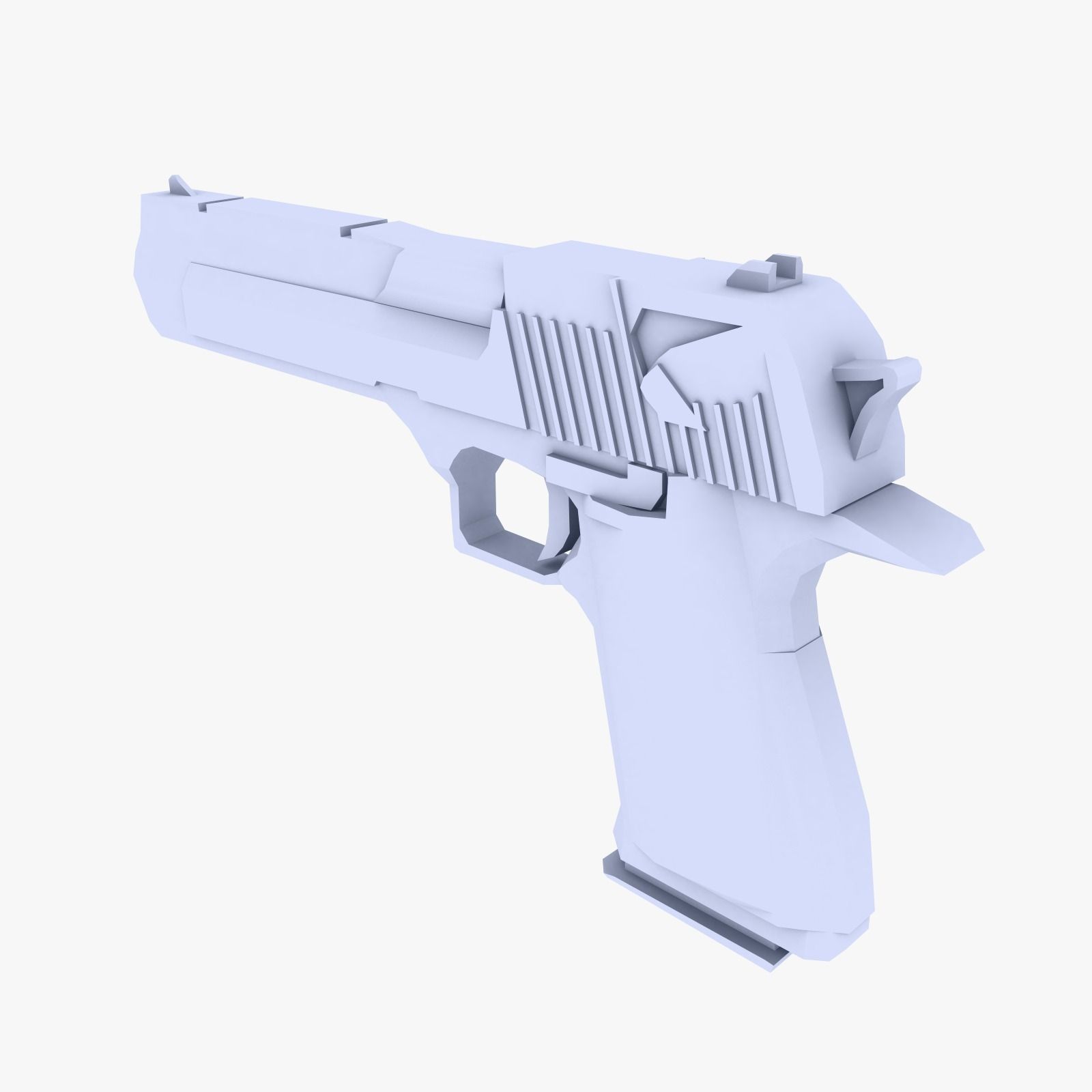 Desert Eagle low poly Low-poly 3D model_4