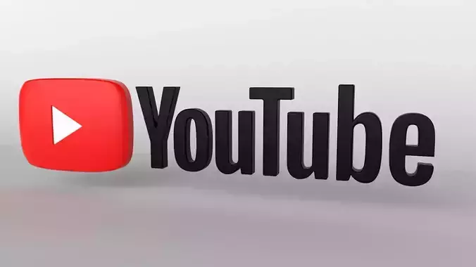 youtube logo 3d 3D model