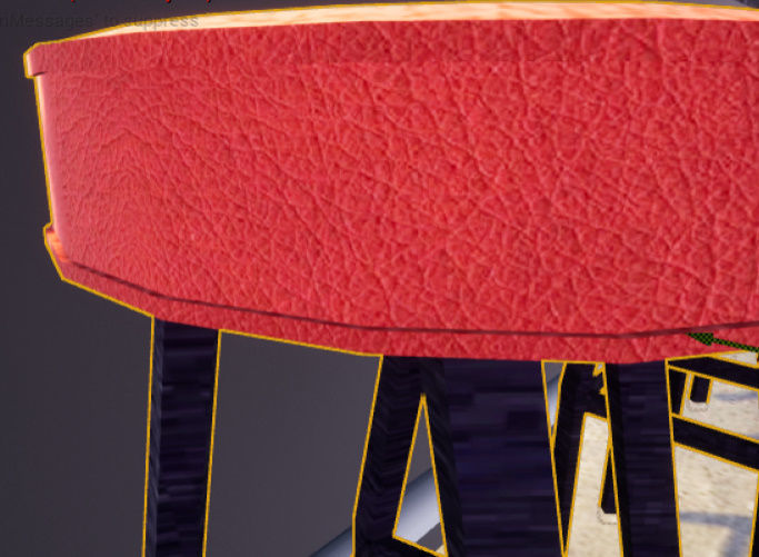 Low Poly Bar Stool Low-poly 3D model_2