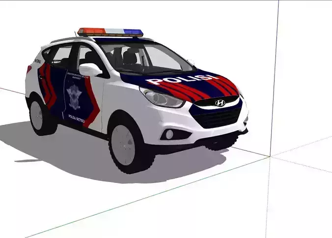 Indonesian Police Car 1 3D model