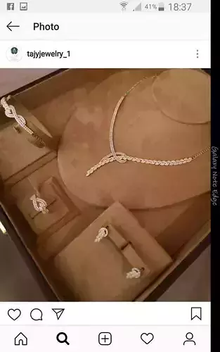 set gerdan diamond jewellery in box