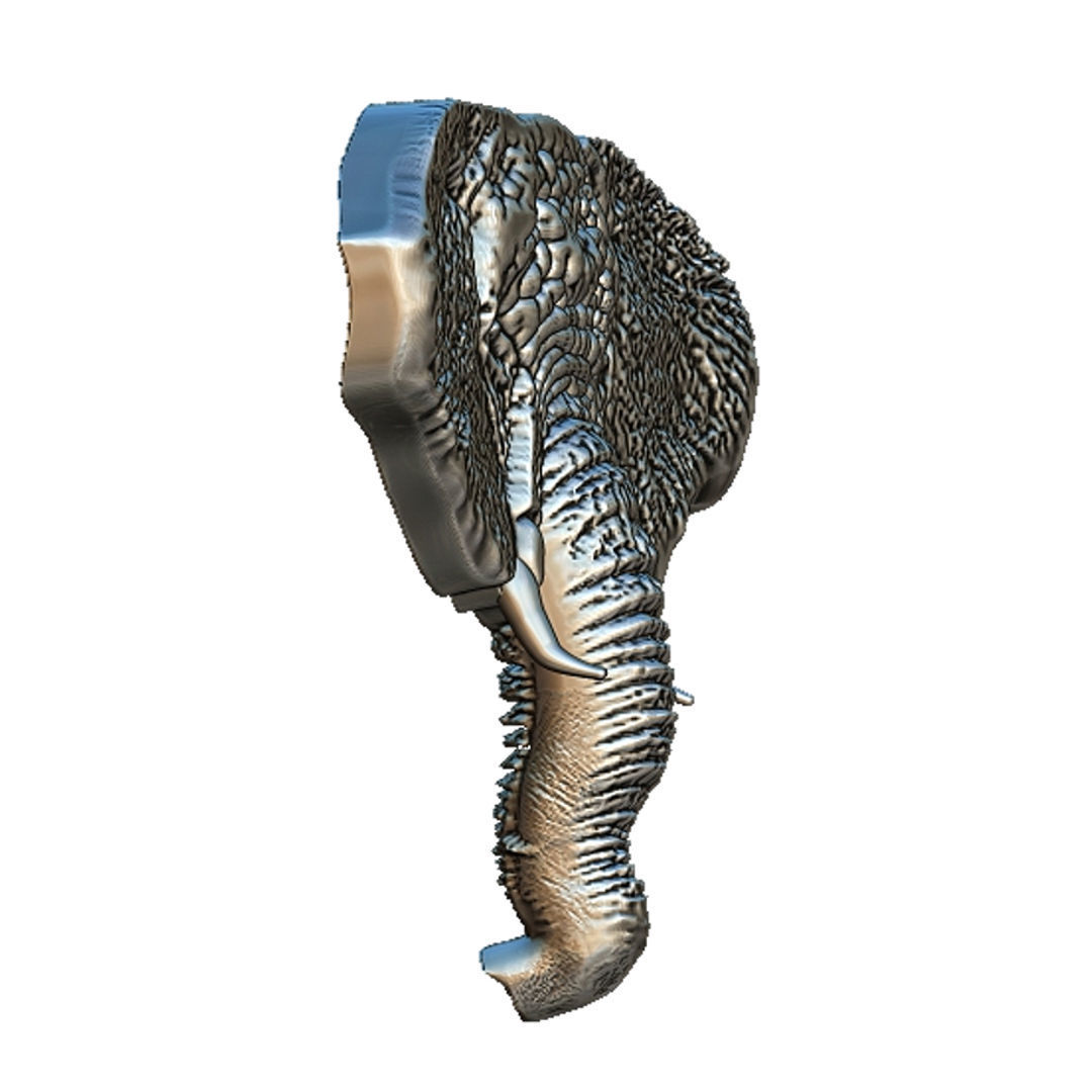 Elephant pendant 3D print model_1