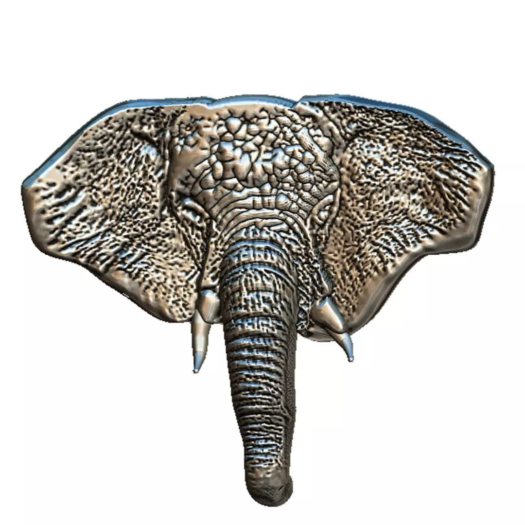 Elephant pendant 3D print model_0