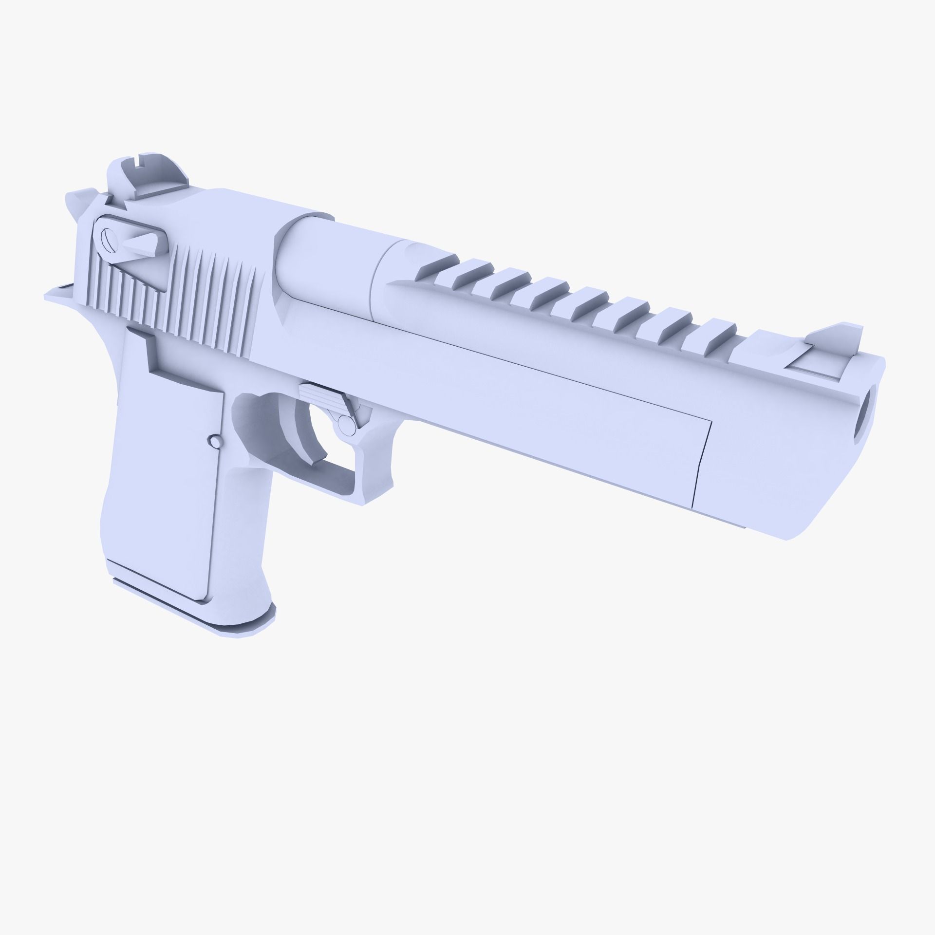 Desert Eagle Low-poly 3D model_0