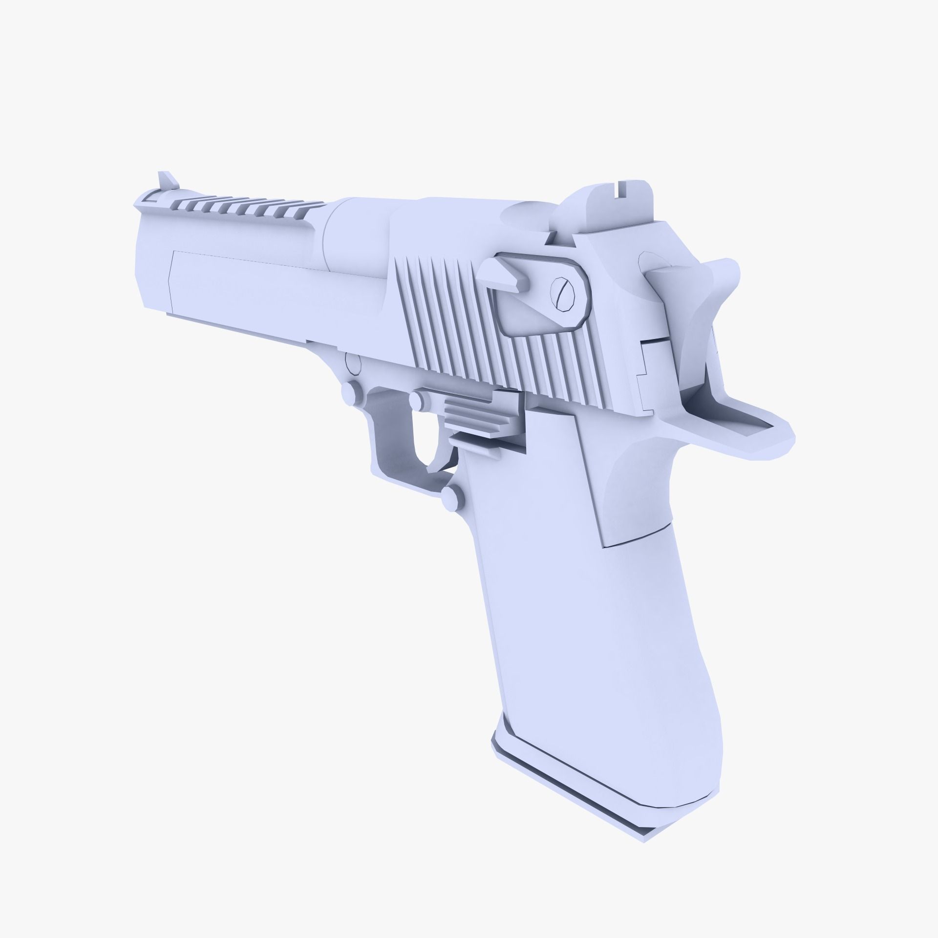 Desert Eagle Low-poly 3D model_2