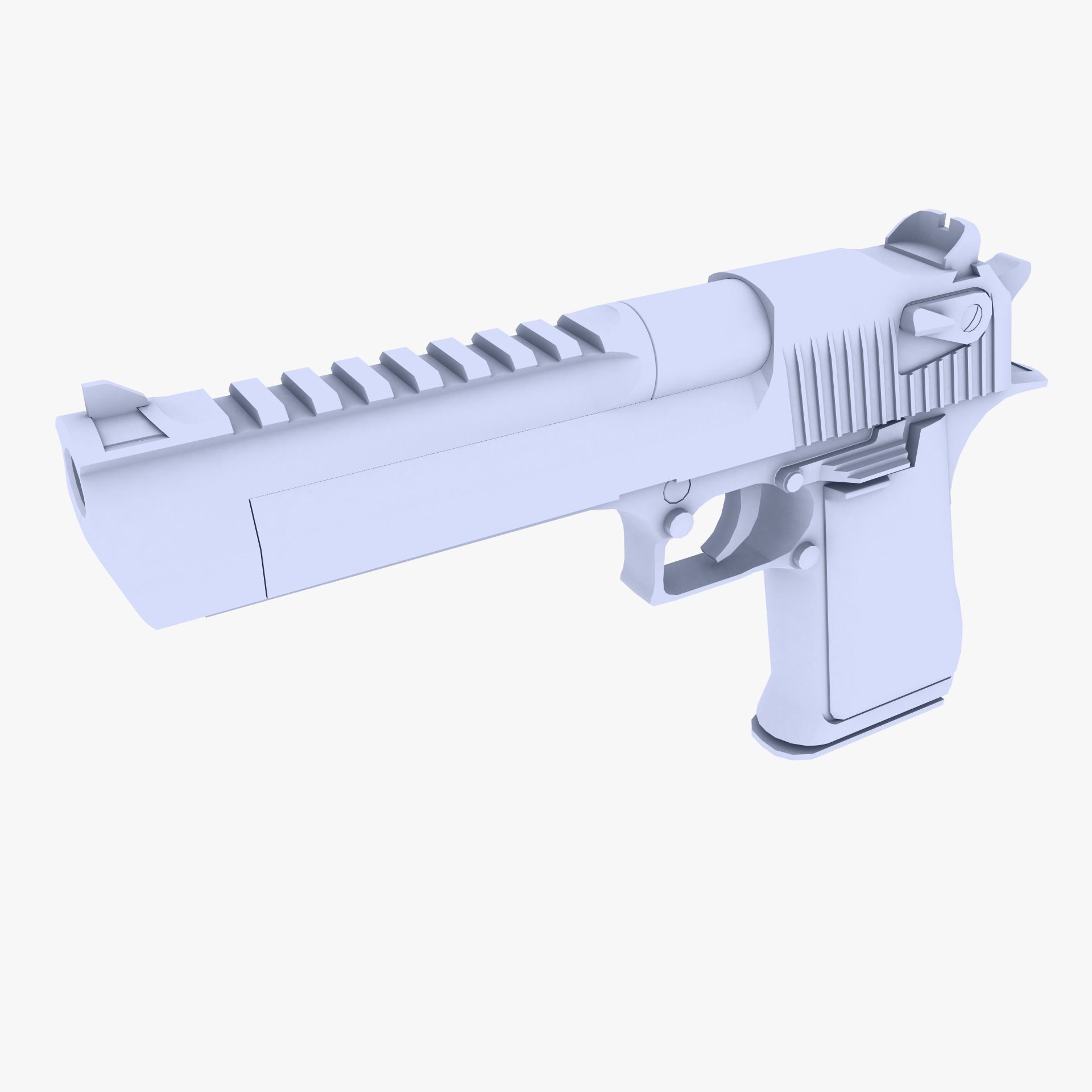 Desert Eagle Low-poly 3D model_1