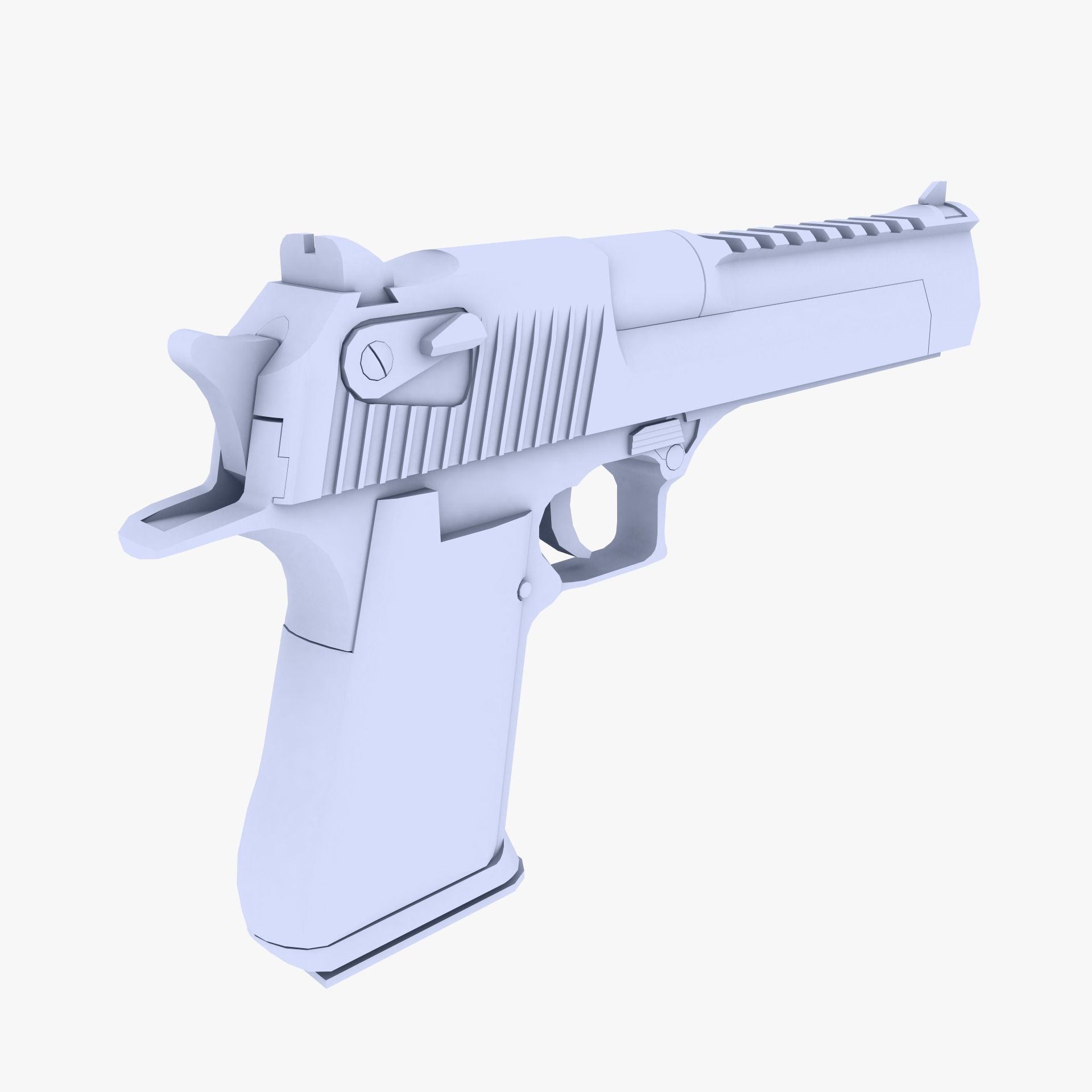 Desert Eagle Low-poly 3D model_3
