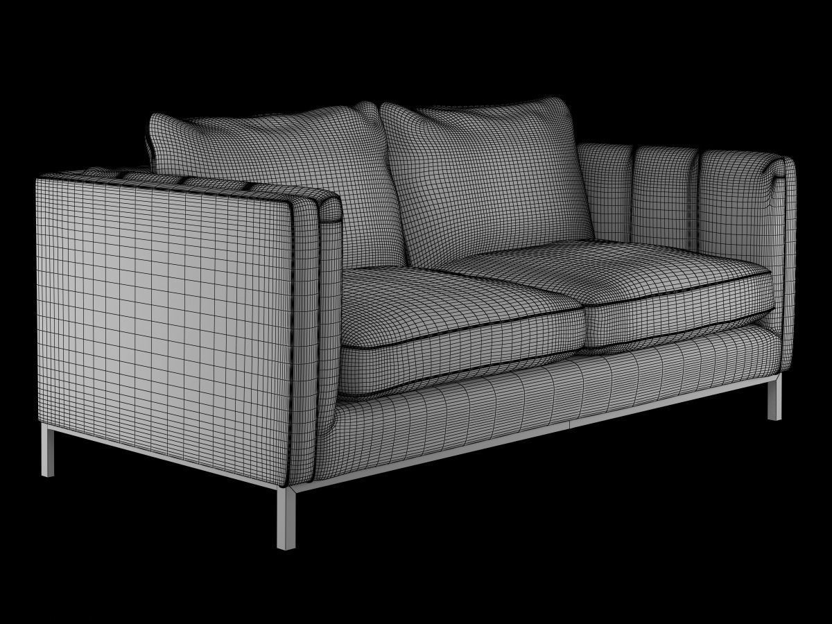 Sofa Collection  Arm Chair and two Seat and three seat Sofa 3D model_11