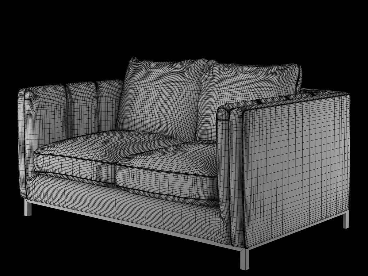 Sofa Collection  Arm Chair and two Seat and three seat Sofa 3D model_12