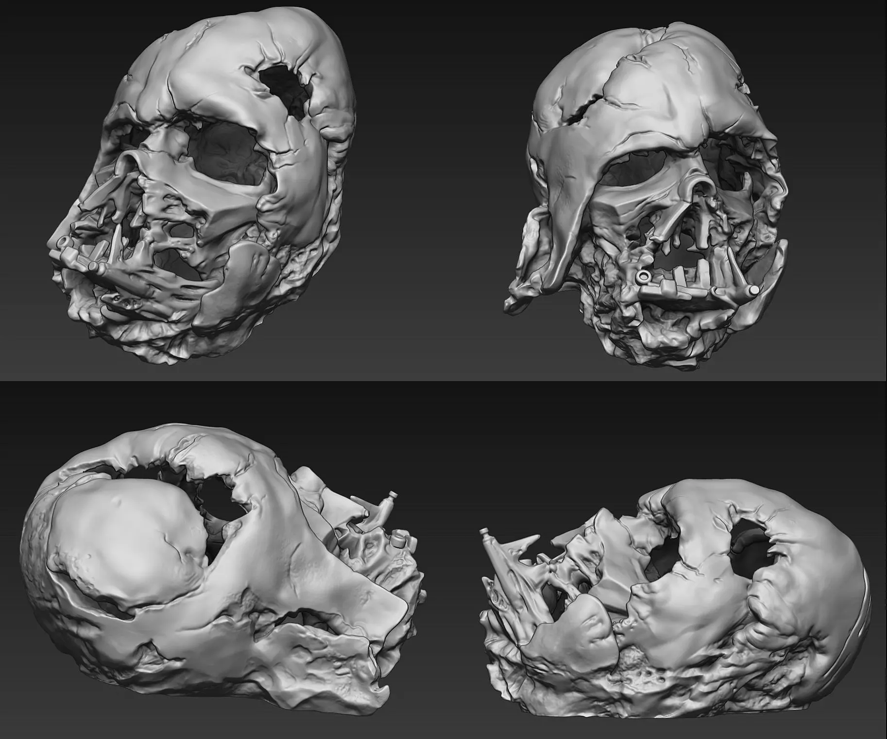 Star Wars - Melted Darth Vader Helmet PRE-SLICED 3D print model 3D print model