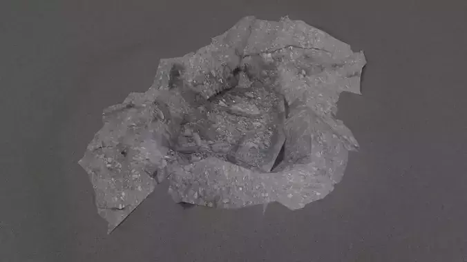 Pothole -design 1 Low-poly 3D model