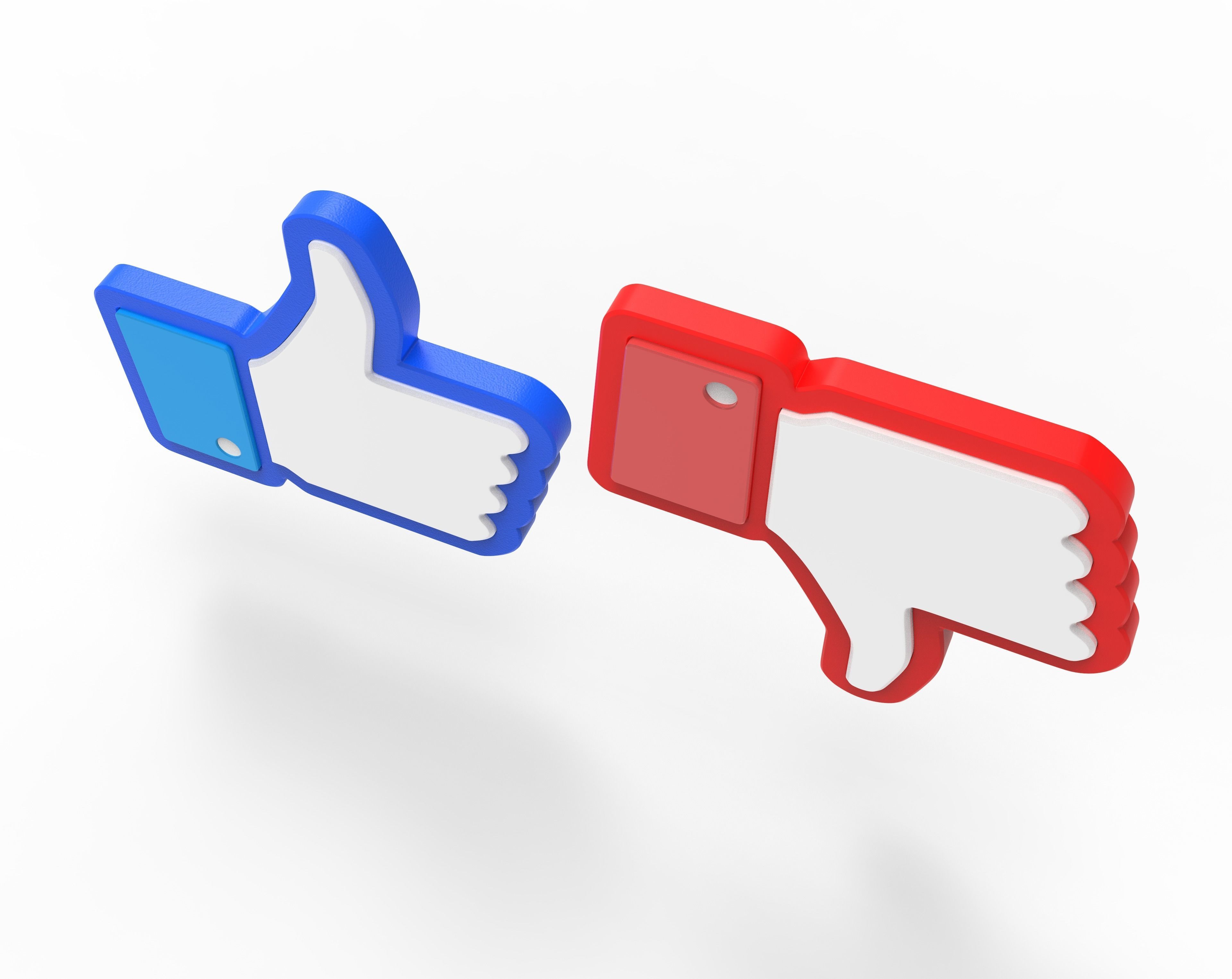3D Facebook Like 3D model_3