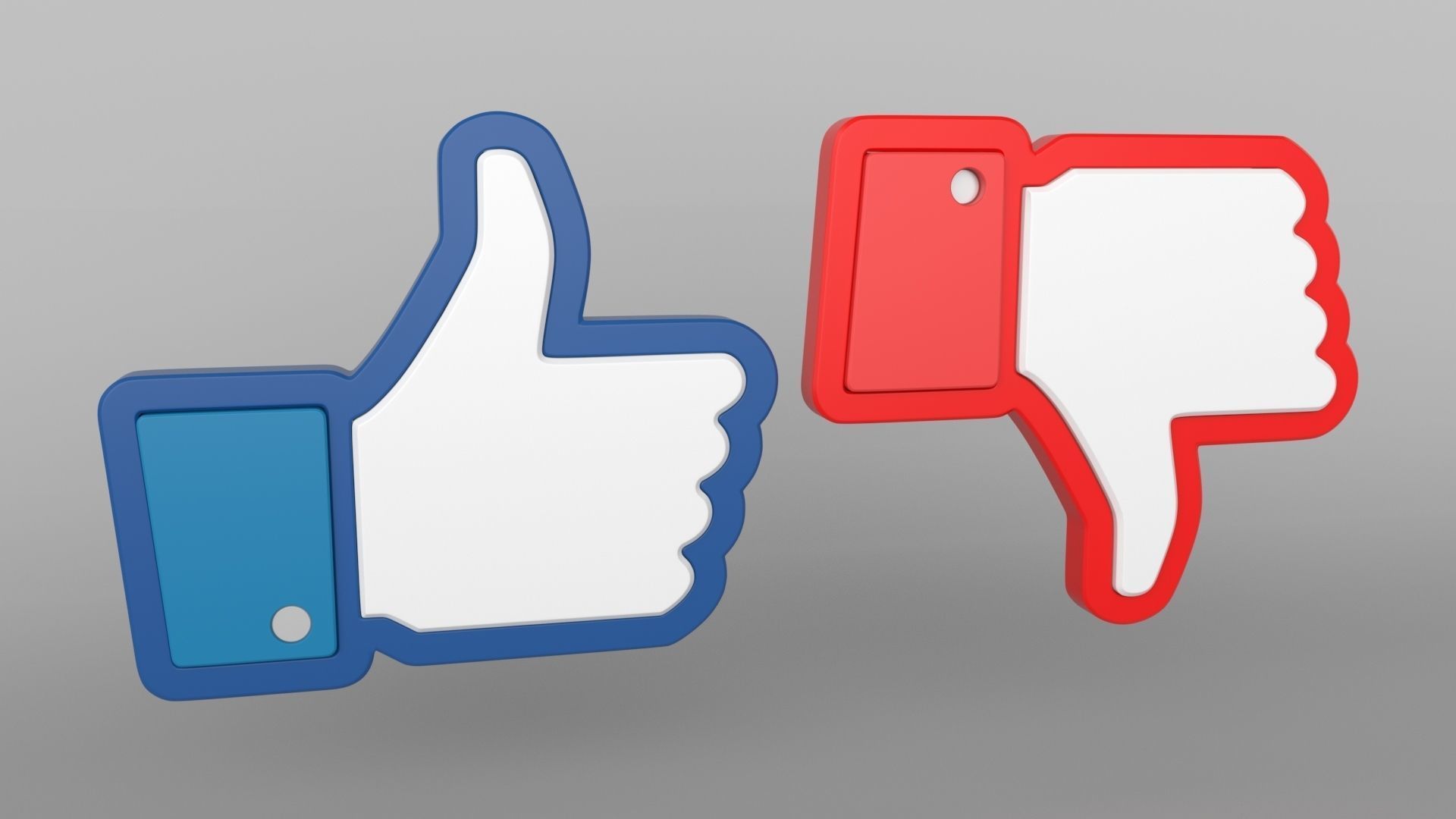 3D Facebook Like 3D model_1