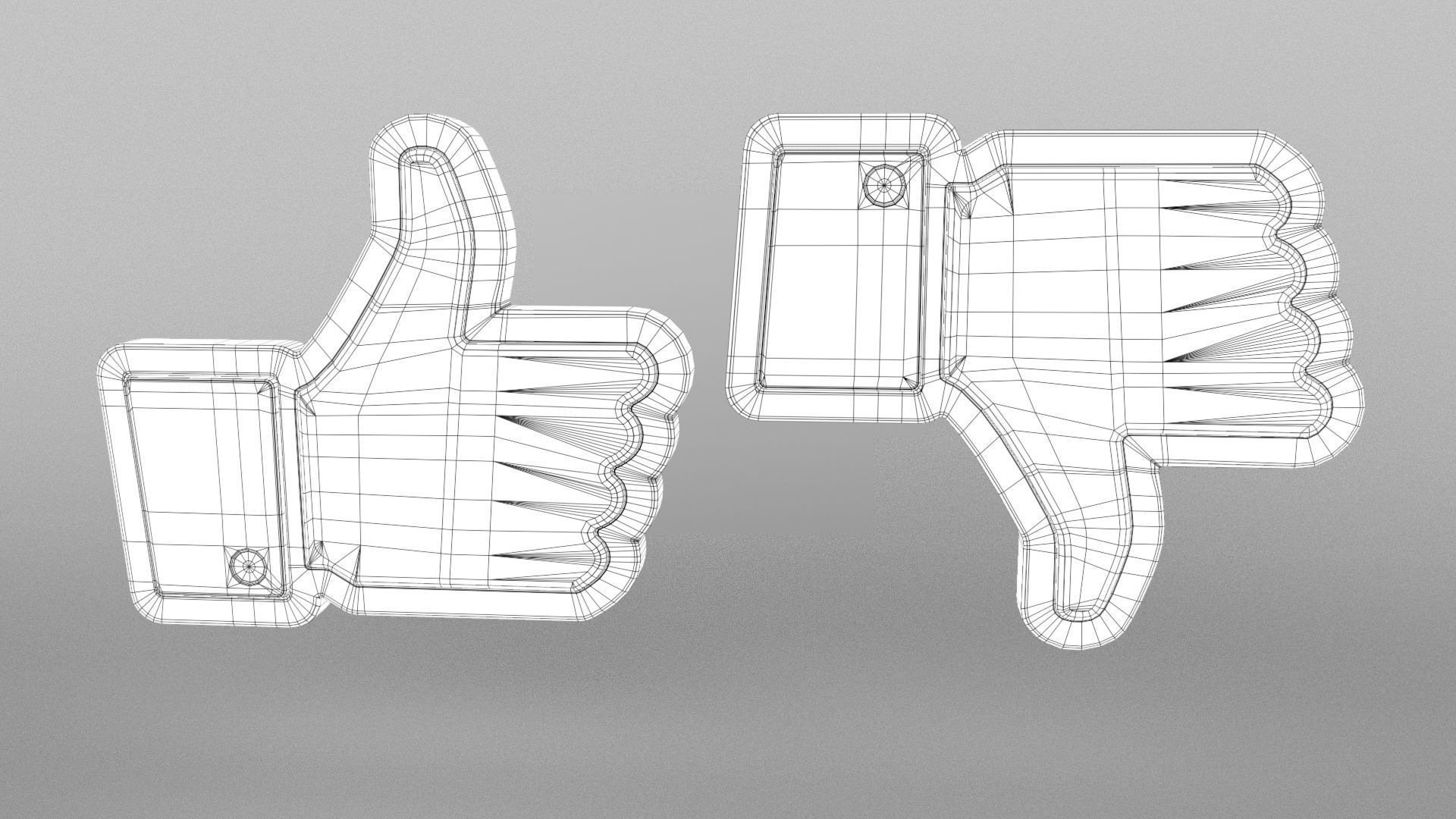 3D Facebook Like 3D model_5