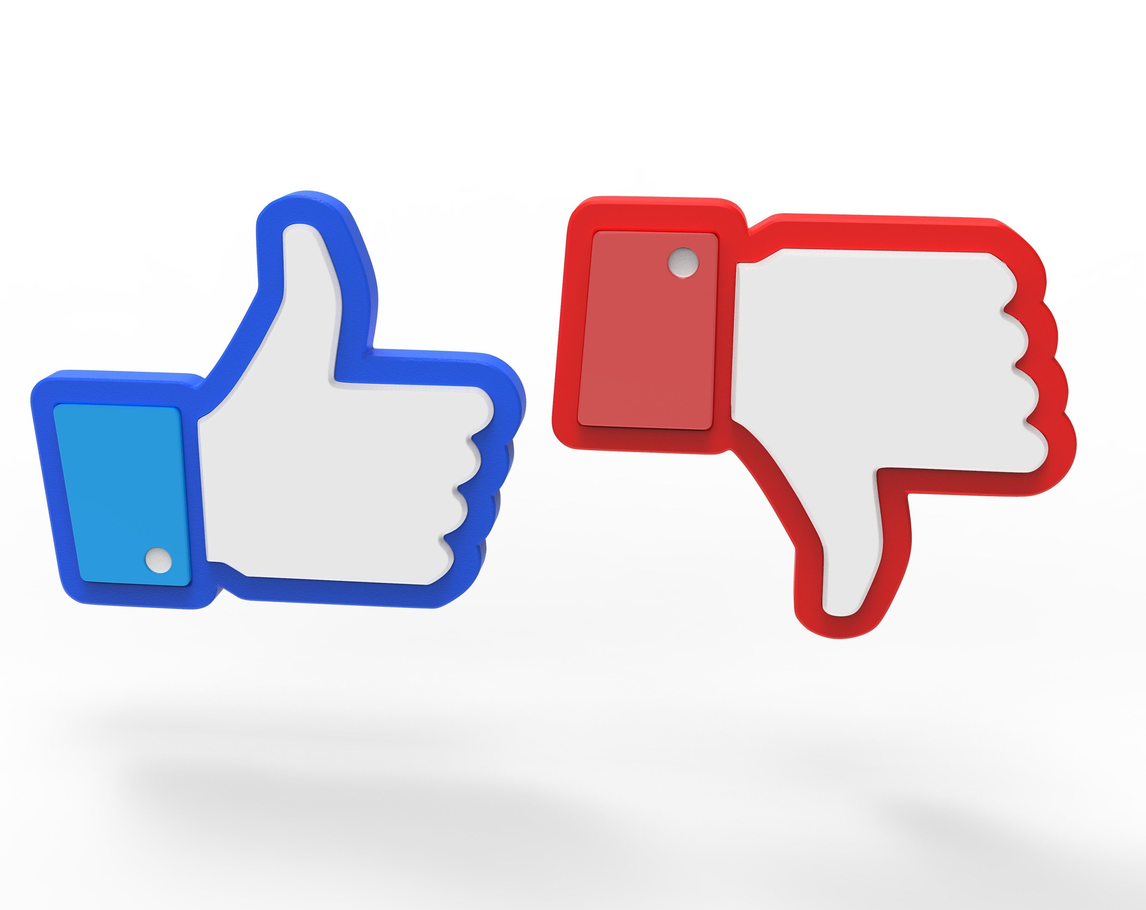 3D Facebook Like 3D model_2