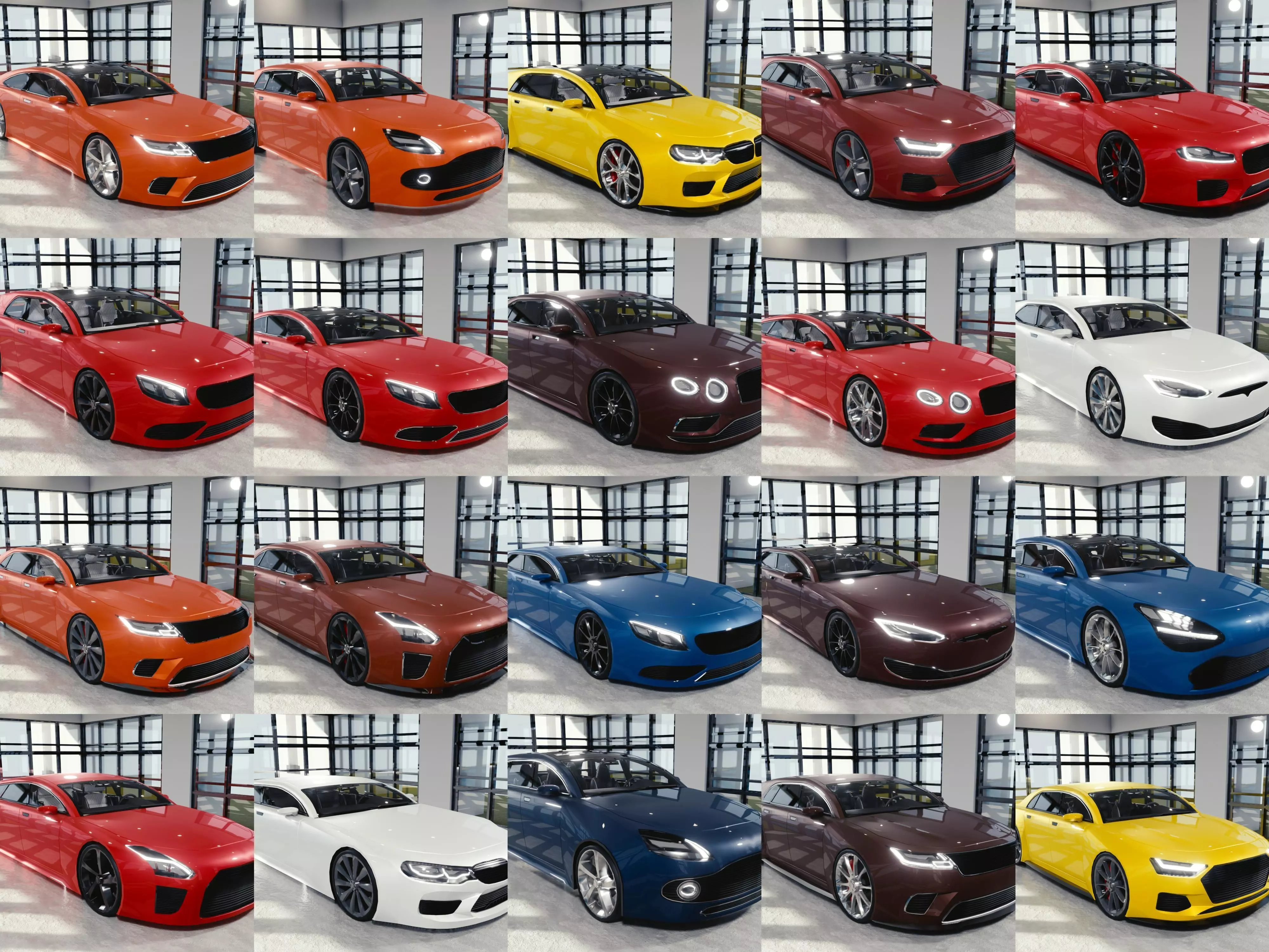 BLENDER EEVEE Brandless 20 car collection volume 2 _0