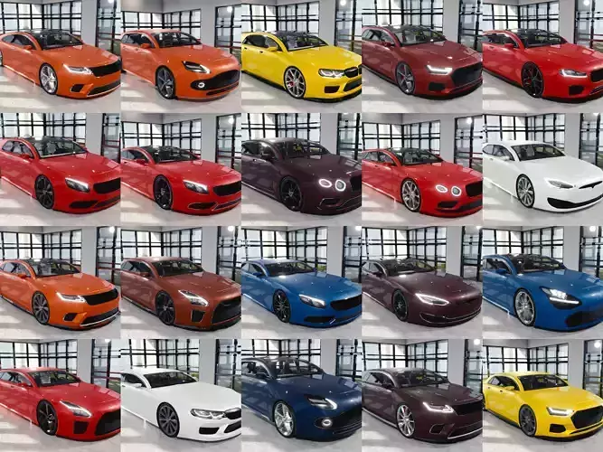 BLENDER EEVEE Brandless 20 car collection volume 2 