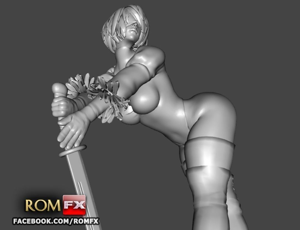 Nier Automata Android Yorha Sexy - Figure Printable 3D print model_9