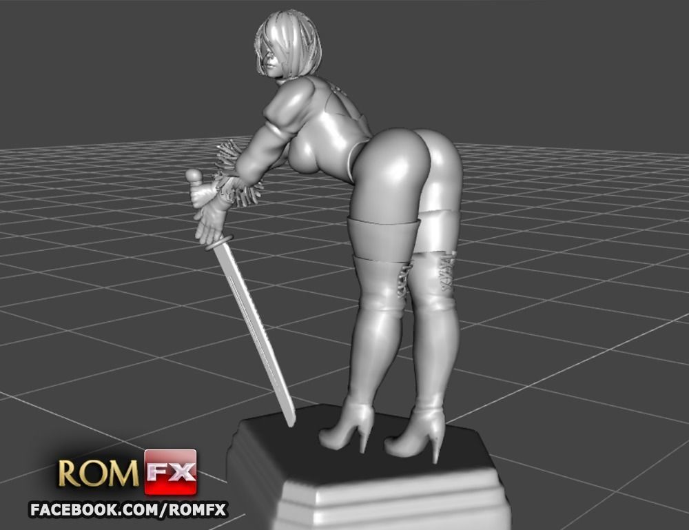Nier Automata Android Yorha Sexy - Figure Printable 3D print model_7