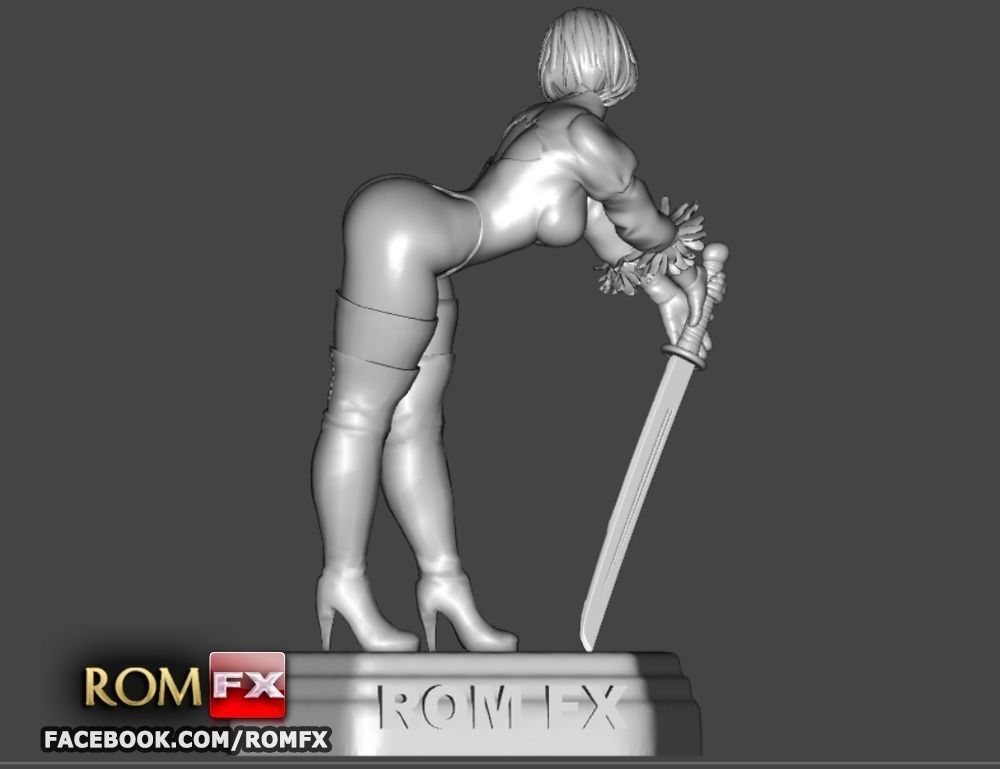 Nier Automata Android Yorha Sexy - Figure Printable 3D print model_5