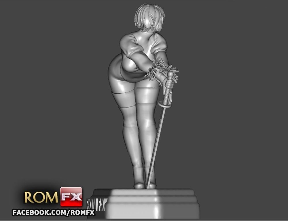 Nier Automata Android Yorha Sexy - Figure Printable 3D print model_4