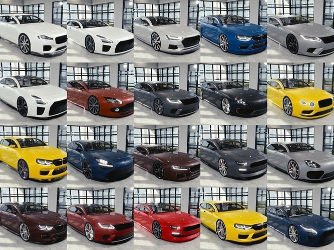 BLENDER EEVEE Brandless 20 car collection volume 3 