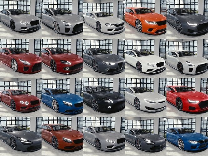 BLENDER EEVEE Brandless 20 car collection volume 4 