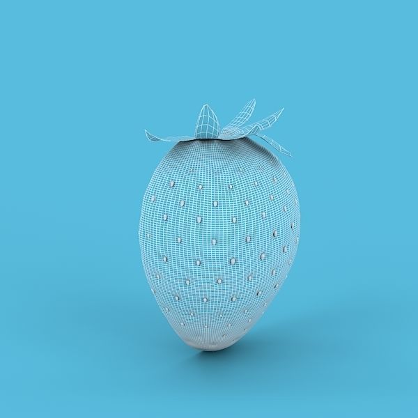 Strawberry Half 3D model_14