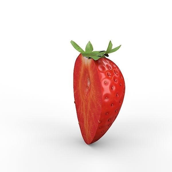 Strawberry Half 3D model_9