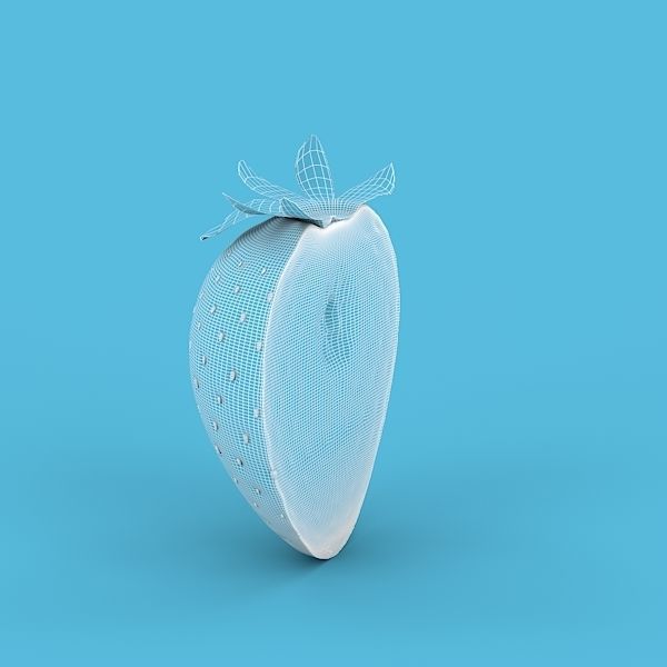 Strawberry Half 3D model_6
