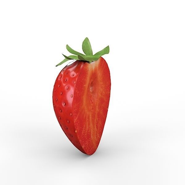 Strawberry Half 3D model_5