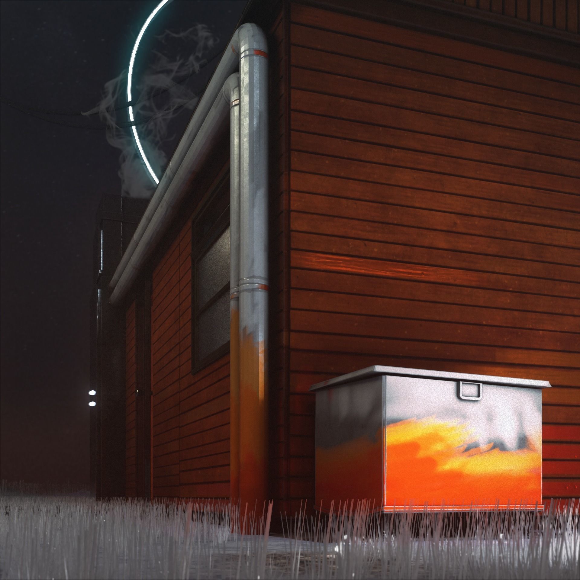 Fantasy build Low-poly 3D model_5