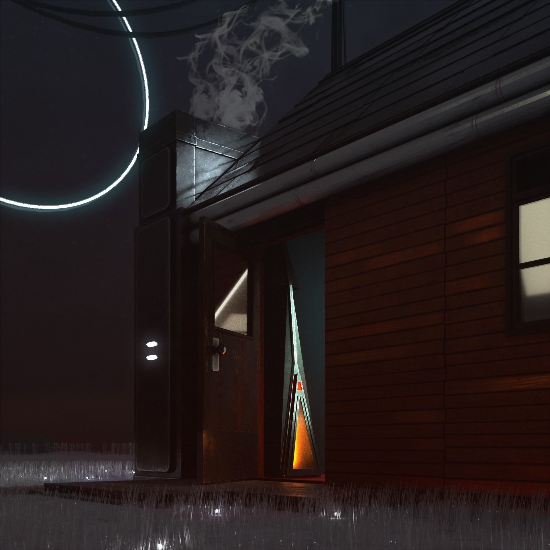 Fantasy build Low-poly 3D model_4