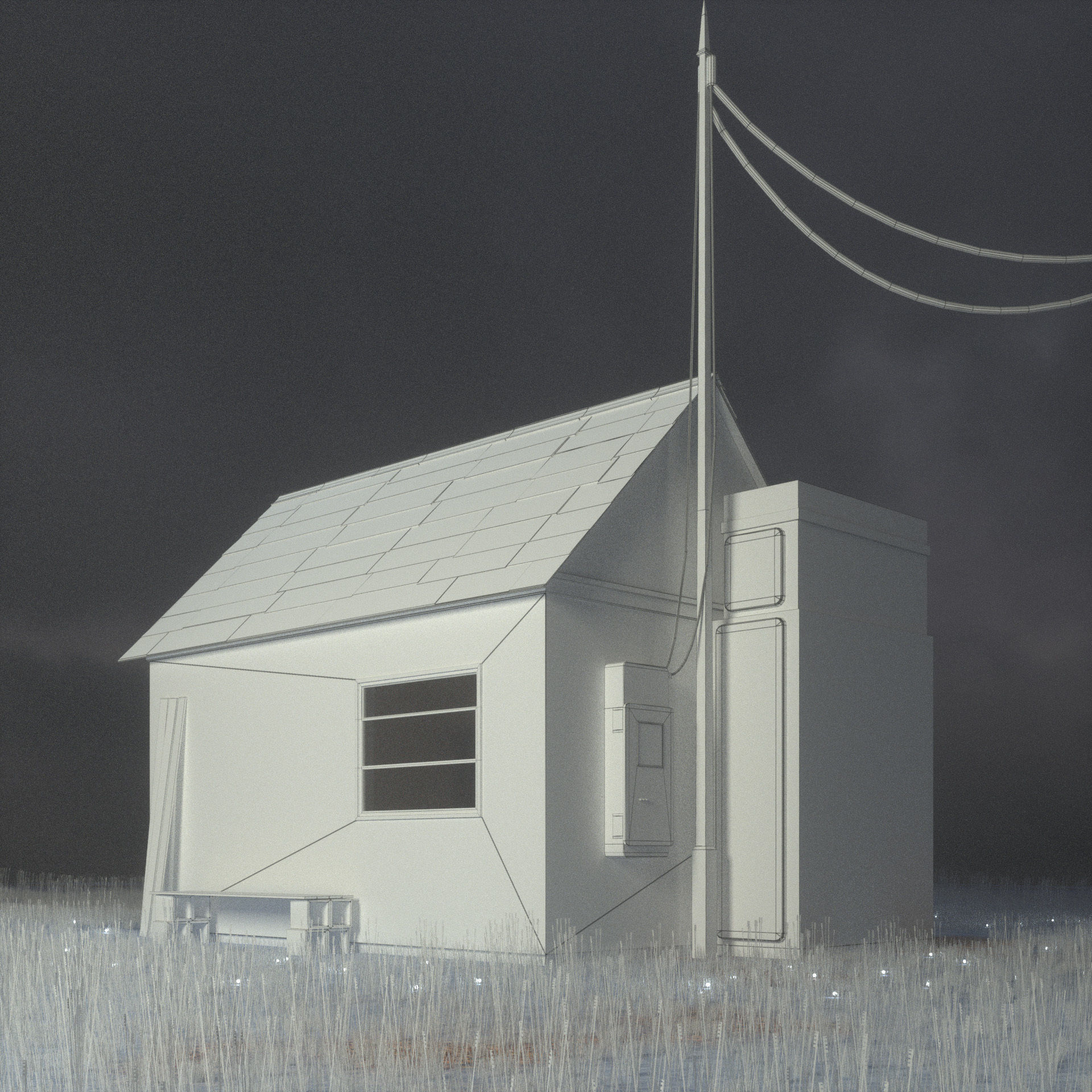 Fantasy build Low-poly 3D model_7