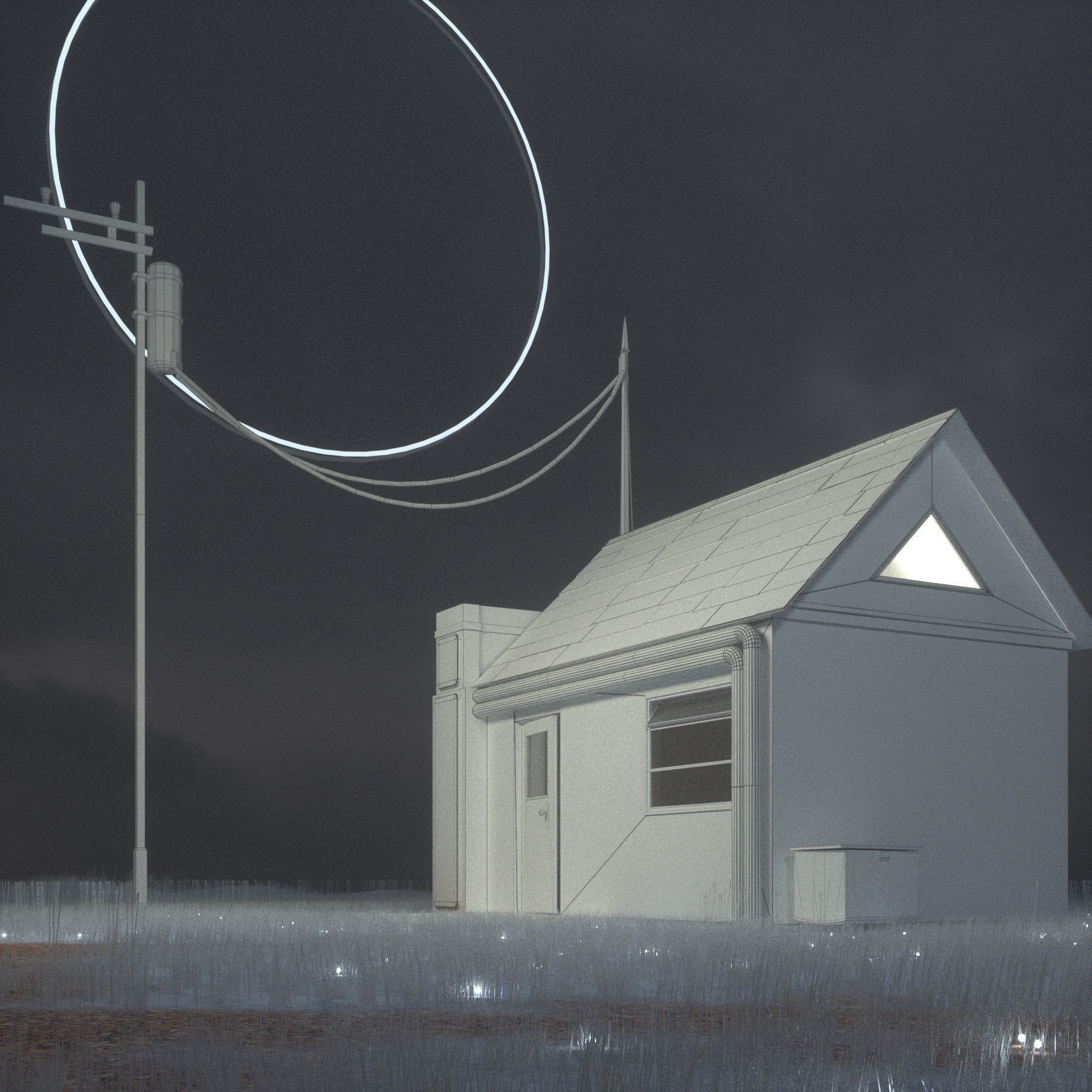 Fantasy build Low-poly 3D model_6