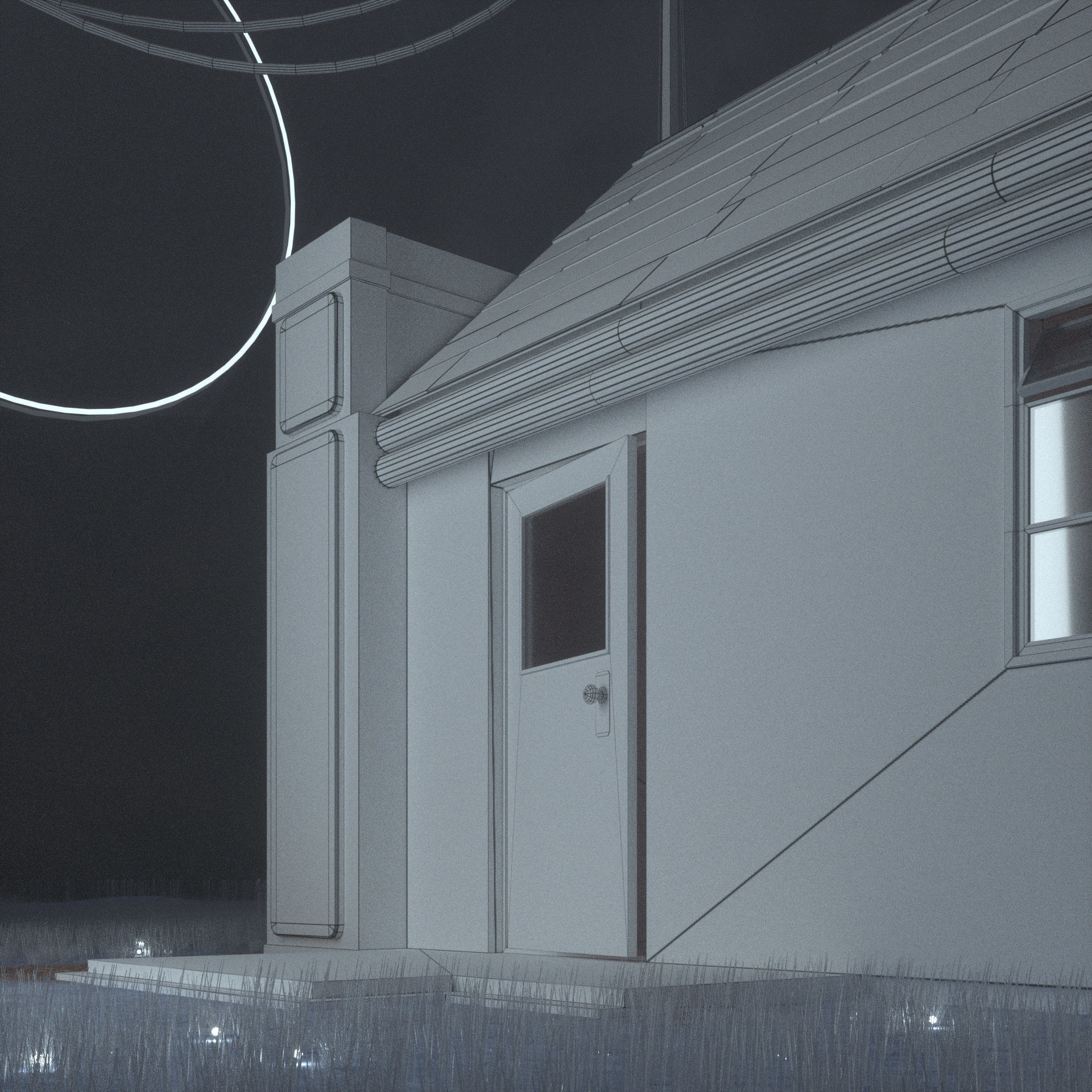 Fantasy build Low-poly 3D model_8