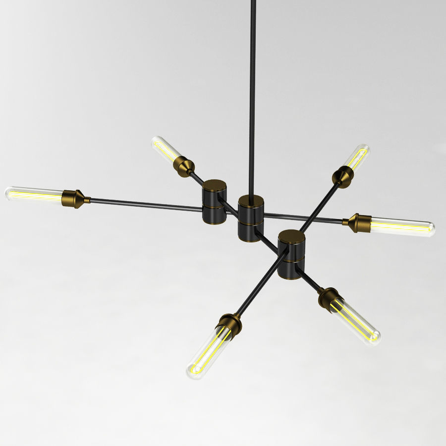 Restoration Hardware Kinetic Chandelier 3D model_2
