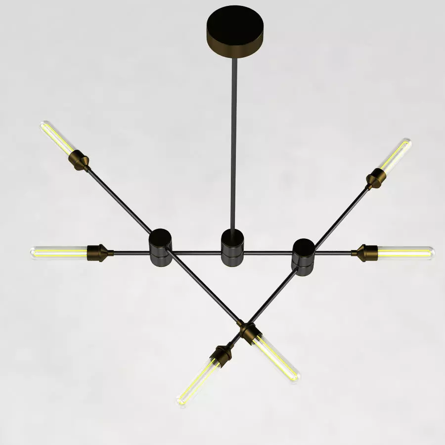 Restoration Hardware Kinetic Chandelier 3D model_0