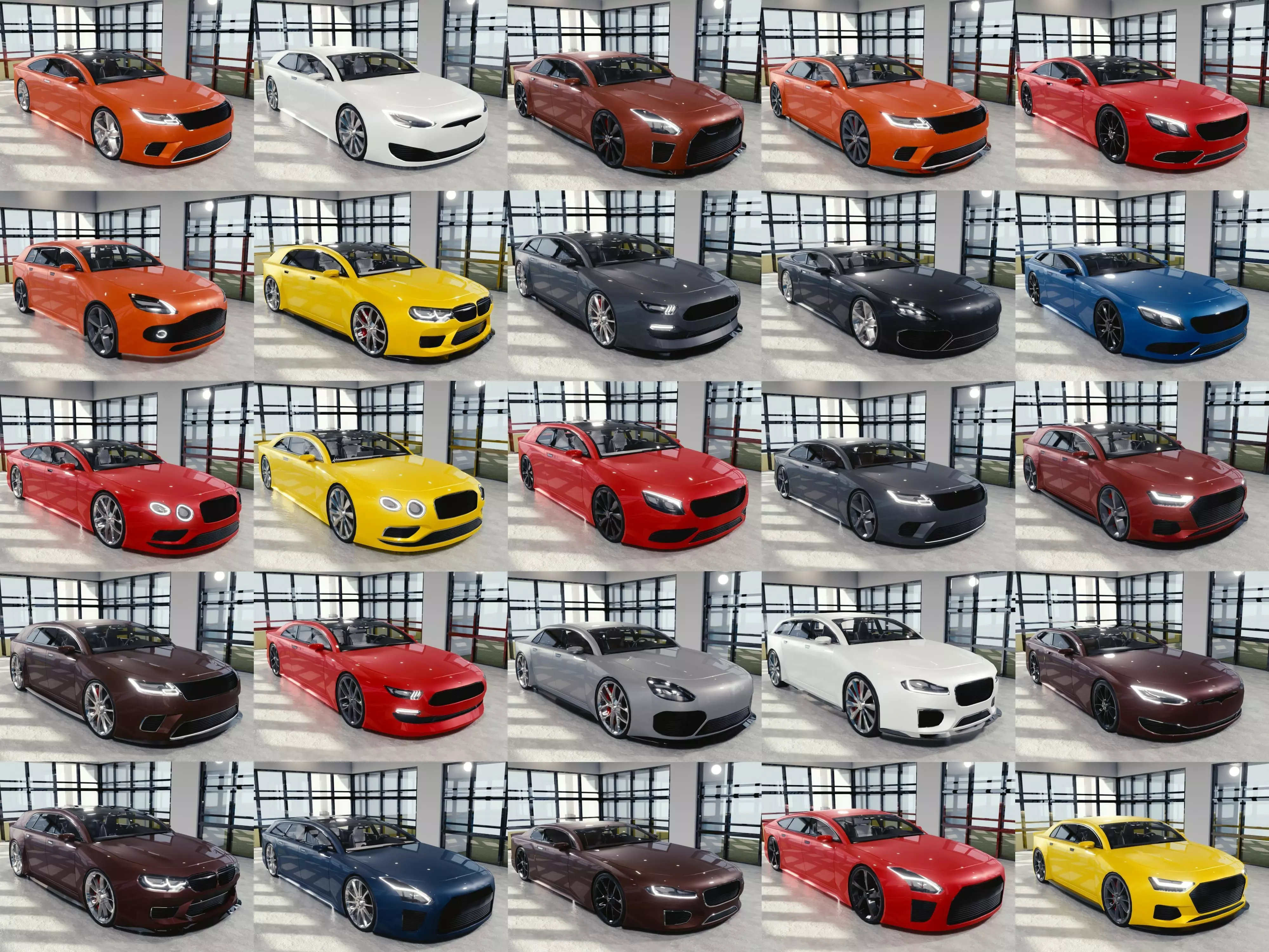 BLENDER EEVEE Brandless 50 car collection volume 1 _0